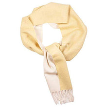 Load image into Gallery viewer, Great Natural Alpaca 100% baby alpaca scarf, yellow-white colour - GreatNaturalAlpaca
