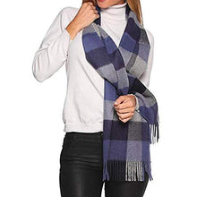 Load image into Gallery viewer, Great Natural Alpaca 100% baby alpaca scarf blue color - GreatNaturalAlpaca