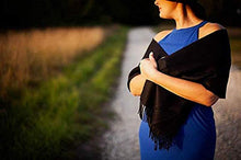 Load image into Gallery viewer, Great Natural Alpaca 100% Super Baby Alpaca scarf black colour - GreatNaturalAlpaca