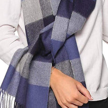 Load image into Gallery viewer, Great Natural Alpaca 100% baby alpaca scarf blue color - GreatNaturalAlpaca