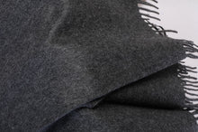 Load image into Gallery viewer, Alpaca wool dark gray plaid - GreatNaturalAlpaca