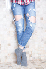 Load image into Gallery viewer, Alpaca wool blue socks for women ALPAKA