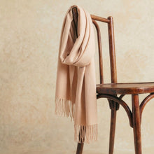 Load image into Gallery viewer, Beige baby alpaca wool scarf - Handmade in Peru | Great Natural Alpaca