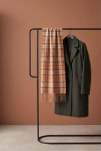 Load image into Gallery viewer, Beige red checked baby alpaca wool scarf - Handmade in Peru | Great Natural Alpaca