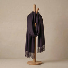 Load image into Gallery viewer, Black royal baby alpaca wool scarf - Handmade in Peru | Great Natural Alpaca