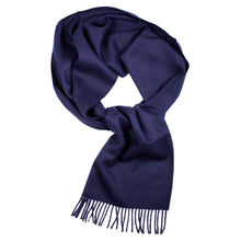 Load image into Gallery viewer, Blue navy alpaca scarf texture detail - Soft baby alpaca wool
