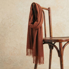 Load image into Gallery viewer, Brown chocolate baby alpaca wool scarf - Handmade in Peru | Great Natural Alpaca