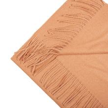 Load image into Gallery viewer, Handwoven baby alpaca wool scarf in camel - Peruvian artisan craft