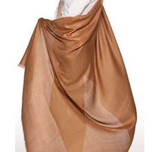 Load image into Gallery viewer, Camel handmade alpaca shawl - Premium hypoallergenic baby alpaca silk blend