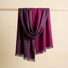Load image into Gallery viewer, Fuchsia reversible baby alpaca silk blend shawl - Handmade in Peru | Great Natural Alpaca