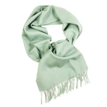 Load image into Gallery viewer, Green alpaca scarf texture detail - Soft baby alpaca wool