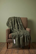 Load image into Gallery viewer, Alpaca wool green checkered plaid