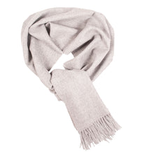 Load image into Gallery viewer, Handwoven baby alpaca wool scarf in grey - Peruvian artisan craft