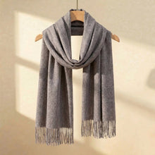 Load image into Gallery viewer, Grey baby alpaca wool scarf - Handmade in Peru | Great Natural Alpaca