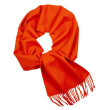 Load image into Gallery viewer, Orange alpaca scarf texture detail - Soft baby alpaca wool