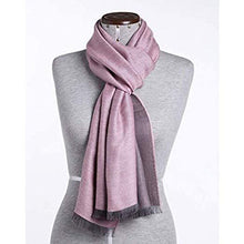Load image into Gallery viewer, Handwoven reversible baby alpaca silk blend shawl in pink - Peruvian artisan craft