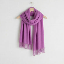 Load image into Gallery viewer, Purple baby alpaca wool scarf - Handmade in Peru | Great Natural Alpaca