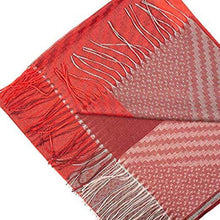 Load image into Gallery viewer, Red alpaca shawl texture detail - Soft baby alpaca silk blend