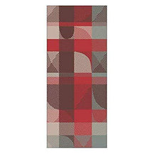 Load image into Gallery viewer, Handwoven checked baby alpaca silk blend shawl in red - Peruvian artisan craft