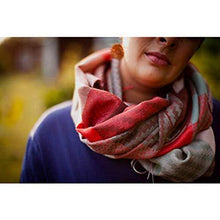 Load image into Gallery viewer, Red handmade alpaca shawl - Premium hypoallergenic baby alpaca silk blend
