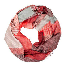Load image into Gallery viewer, Red checked baby alpaca silk blend shawl - Handmade in Peru | Great Natural Alpaca