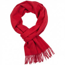 Load image into Gallery viewer, Handwoven baby alpaca wool scarf in red bordeaux - Peruvian artisan craft