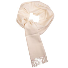 Load image into Gallery viewer, White alpaca scarf texture detail - Soft baby alpaca wool
