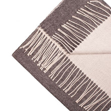 Load image into Gallery viewer, Handwoven reversible baby alpaca wool scarf in white grey - Peruvian artisan craft