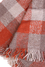 Load image into Gallery viewer, Alpaca wool red grey checkered plaid - GreatNaturalAlpaca