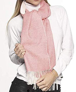 Great Natural Alpaca 100% Baby Alpaca scarf pink-white colour - GreatNaturalAlpaca