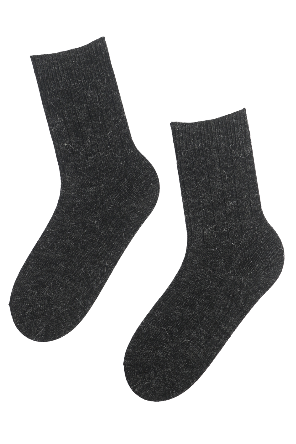Alpaca wool black socks