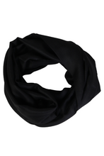 Load image into Gallery viewer, Alpaca wool Royal and silk blend black shoulder scarf