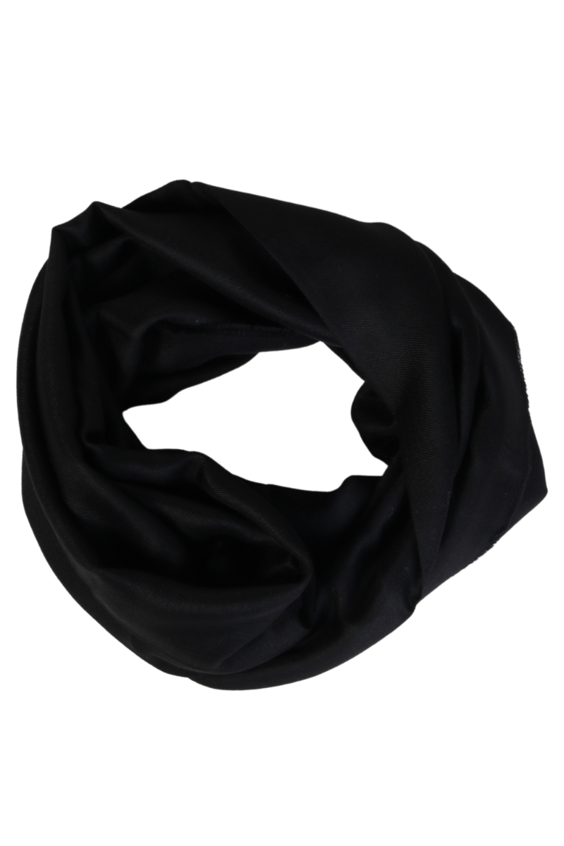 Alpaca wool Royal and silk blend black shoulder scarf