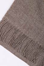 Load image into Gallery viewer, Brown ruffled alpaca wool scarf - GreatNaturalAlpaca