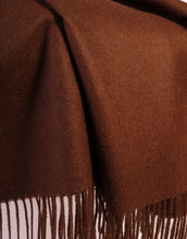 Load image into Gallery viewer, Alpaca wool dark brown plaid - GreatNaturalAlpaca