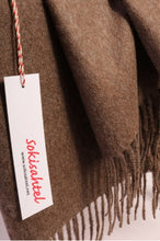 Load image into Gallery viewer, Alpaca wool light brown plaid - GreatNaturalAlpaca