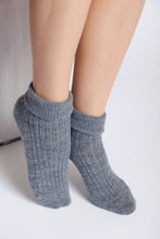 Load image into Gallery viewer, Alpaca wool blue socks for women ALPAKA