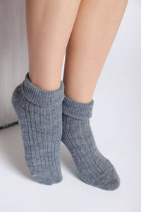 Alpaca wool blue socks for women ALPAKA