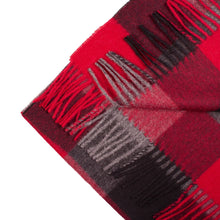 Load image into Gallery viewer, Alpaca wool red checked scarf - GreatNaturalAlpaca