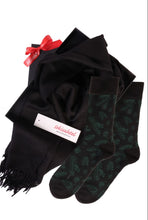 Load image into Gallery viewer, Alpaca wool scarf and TREEPEOPLE socks gift box for men
