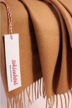 Load image into Gallery viewer, Alpaca wool beige plaid - GreatNaturalAlpaca