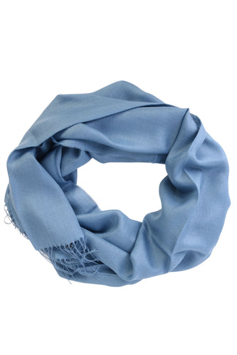 Alpaca wool and silk sea blue shawl - GreatNaturalAlpaca